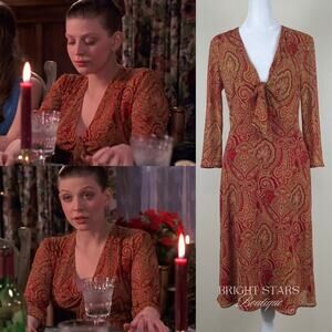 Rare Paisley Dress ASO Tara Maclay Buffy the Vampire Slayer Long Sleeve V-Neck